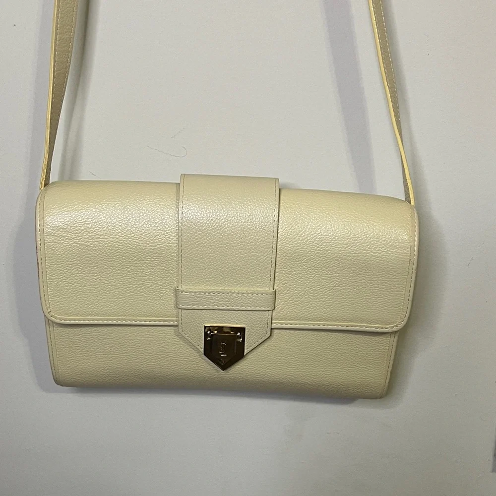 Yves Saint Laurent Vintage Cream Leather Bag - Picture 3 of 13